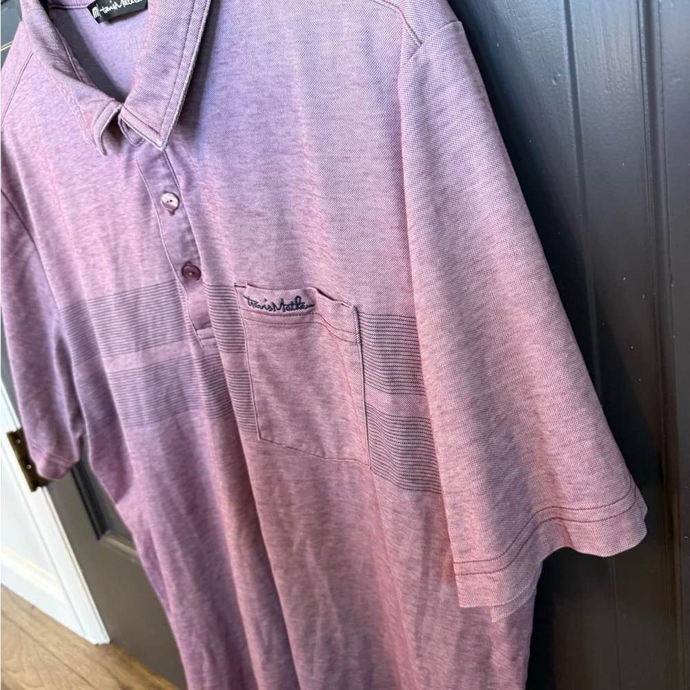 Travis Mathew’s Men’s Short Sleeve Golf Polo with Front Pocket. Size XL